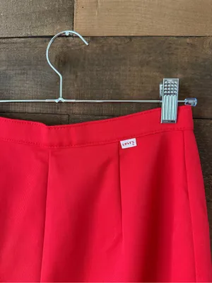 Vintage Levi’s Womenswear Red High Waist Trousers Deadstock 70s Pants thumbnail 7