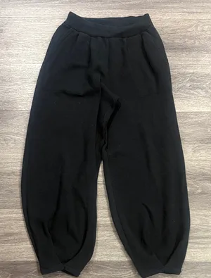 Free People Beach Black Pants Size Small Fraya Barrel Sweater Joggers thumbnail 1