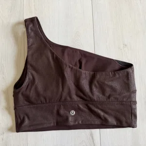 Lululemon Align Asymmetrical Espresso Compressive Ribbed Bra Shine size 8 thumbnail 5