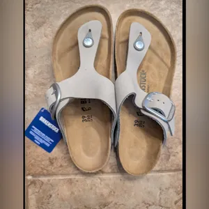 BIRKENSTOCK WOMEN'S GIZEH BIG BUCKLE DOVE GRAY Size 39 NEW thumbnail 8