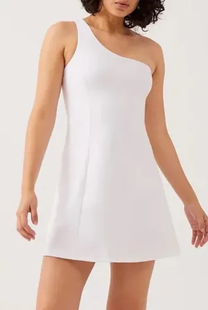 Outdoor Voices White One Shoulder Athletic Dress thumbnail 1