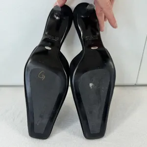 Tony Bianco 7.5 Zubi Black Kitten Heel Square Toe Mule‎ Suede Leather Minimalist thumbnail 11