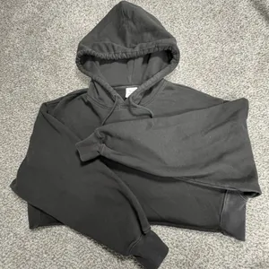 TNA‎ Aritzia Airyaf Women Fleece Crop Hoodie Black Size 2 XS Boxy Sweatshirt thumbnail 11