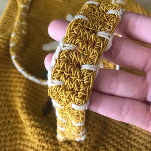 Flower Embroidered Crochet Net Crossbody Bag thumbnail 12