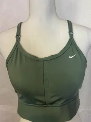 Nike Sage Green Longline Adjustable-Strap Sports Bra thumbnail 7