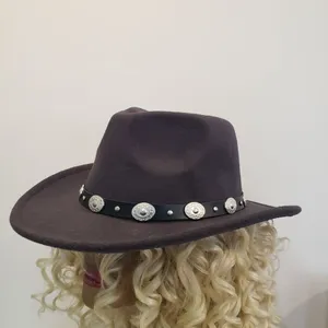 Stylish Gray Hat with Silver Accents Black thumbnail 5