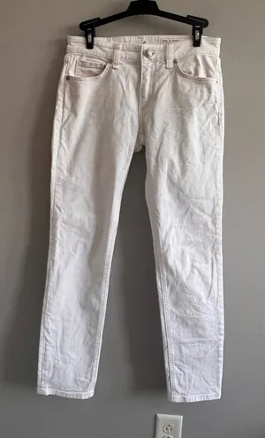 Rag‎ & Bone Dre Low Rise Slim Boyfriend Jeans White Size 24 thumbnail 1