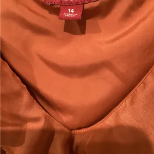 Merona Terracotta Ruffled Midi Dress thumbnail 5