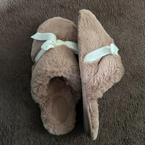 Auden Brown Slippers with Bow Fall Season Size 11 NWOT thumbnail 7