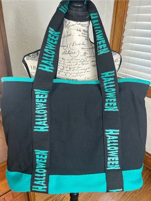 DISNEY PARKS 2023 Mickey Mouse Glow In The Dark Canvas Tote Bag thumbnail 4
