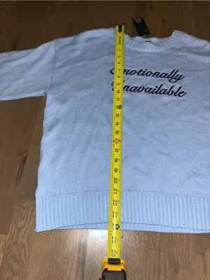 NWT Wild Fable Emotionally Unavailable Sweater XXL Light Blue Knit Pullover thumbnail 4