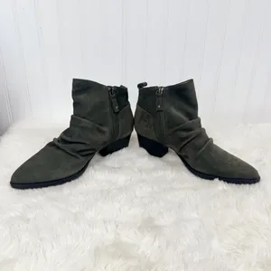 New KELSI DAGGER Brooklyn Ego Suede Slouch Ankle Boot Size‎ 7.5 Olive Green Boho thumbnail 4