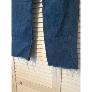 J Crew Mid Rise Flare Crop Jeans Blue Denim Distressed‎ Size 28 thumbnail 3