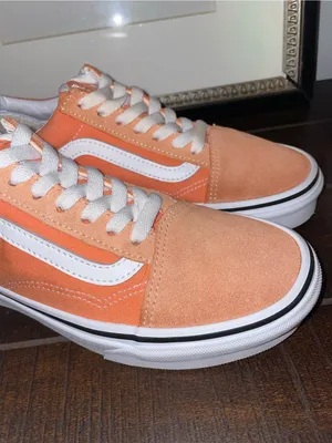 Vans Off The Walls Orange & White Low Top Old Skool Sneakers Size 7 NWOT thumbnail 4