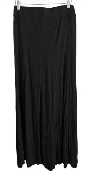 Umgee Maxi Skirt Size XL Pull On Black Jersey Boho Flowy Lightweight Casual thumbnail 1