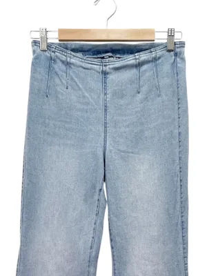 American Eagle Jeans Women Sz M High Waist Stretch Flare Light Wash Bell Bottom thumbnail 4