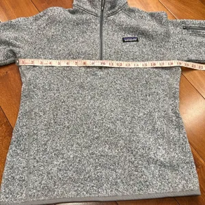 Patagonia women’s 1/4 Zip Better Sweater Heather gray‎ Fleece Jacket SZ M thumbnail 6