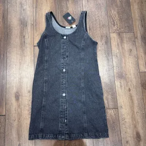 NWT Levi’s Y2K Black Acid Wash Denim Dress Women's Small Button Front Sleeveless thumbnail 5