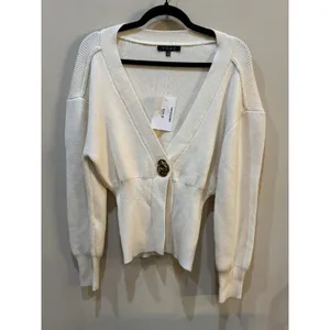 Club Monaco White Pullover Crewneck Textured Sweater Size XS thumbnail 7