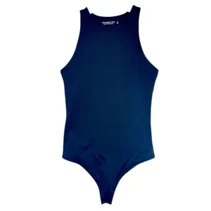 Abercrombie & Fitch Soft AF Black High Neck Sleeveless Tank Bodysuit Top Size S thumbnail 2