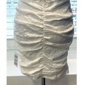 ASOS Women's White Strappy Textured Sleeveless Mini Dress Ruched 6 NWT thumbnail 6