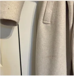 Zara Hooded Belted Cream Coat thumbnail 3