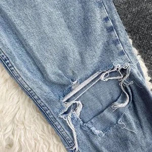 Abercrombie & Fitch Distressed Curve Love Light Wash Ultra High Rise Ankle Jeans thumbnail 3