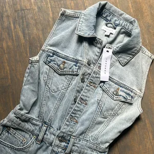NWT Topshop‎ Kort Denim Romper Size 4 thumbnail 9
