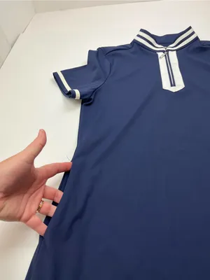 Acegolfs Blue White Color-block Short Sleeve Polo Golf Dress‎ Womens Medium NEW thumbnail 11