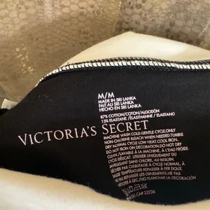 Victorias Secret Vintage White Pink Sequin Angel Wing Foldover Leggings Med thumbnail 3