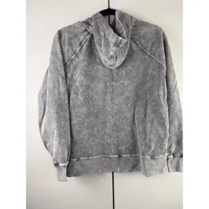 Scoop Gray Acid Wash Raglan‎ Pullover Hoodie Vintage Grunge Distressed Small thumbnail 2