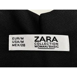 Zara Collection Black Draped Cowl Neck Sleeveless Bodysuit Size Medium thumbnail 4