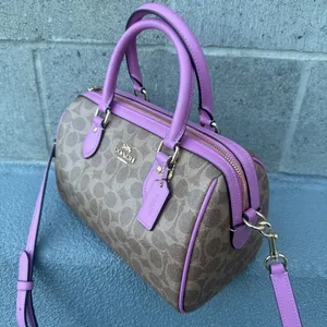 coach Rowan Satchel Bag In Signature Canvas cv961 thumbnail 2