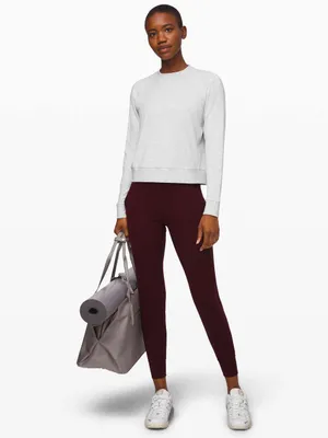 Lululemon Warm Down Crew Heathered Core Ultra Light Grey thumbnail 2