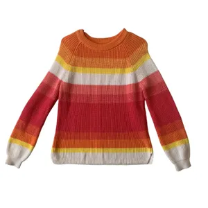 Cupcake Clothing womens small max sunrise colorblock sweater cute bright pink or thumbnail 2