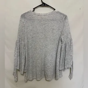 Altar’d State Gray‎ Flutter Sleeve Blouse Size Medium thumbnail 6