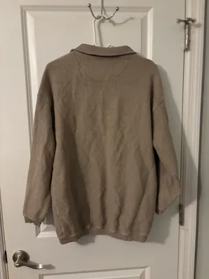 Aerie Beige Zip-Up Oversized Sweater, Sz XS thumbnail 2