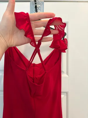 Shein Red Ruffle Dress  thumbnail 6
