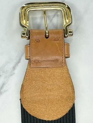 Vintage The Limited Stretch Belt Leather Trim Gold Hardware Medium (M) ✨ thumbnail 9