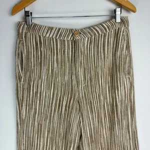 Free People Marta Yarn Dye Trouser Pants Sz 4 Stripe Wide Leg Cotton thumbnail 7