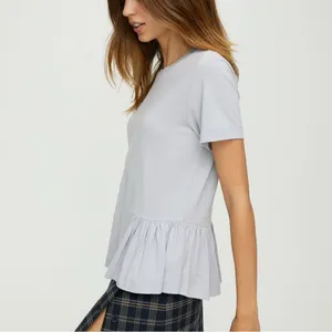 Aritzia Sunday Best Minerva Peplum Top XS White Short Sleeve Chic Spring Minimal thumbnail 4