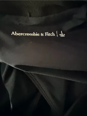 Abercrombie & Fitch Black Short-Sleeve Mini Dress thumbnail 3