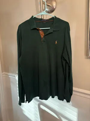 Ralph Lauren Forest Green Long-Sleeve Polo thumbnail 4