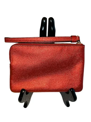 Coach Metallic Cherry Small Corner Zip Wristlet thumbnail 2