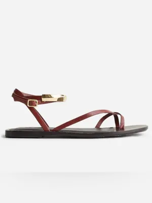 Madewell The Vira Bangle Ankle-Wrap Sandal in Leather Leather Ankle-Strap Flat 8 thumbnail 4