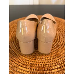 CL by‎ Laundry Nude Patent Block Heel Pumps Round Toe Shoes Size 8.5 ACF-001 thumbnail 5
