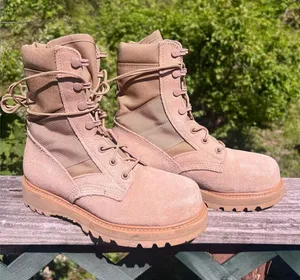 UFCW 8430 Womens Military Army Desert Combat Boots Steel Toe Vibram Sole Sz 5 XW thumbnail 1