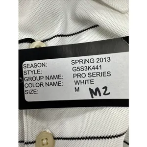 Greg Norman Play Dry Golf Polo Shirt White Black Stripe Women’s Medium NWT thumbnail 8