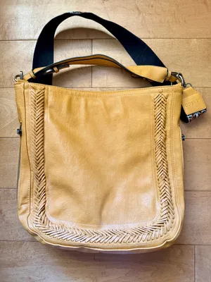 Womens Mustard Yellow Jen & Co. Hobo Bag with Guitar Strap thumbnail 2