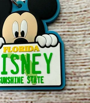 Disney Mickey Keychain Florida license plate plastic NEW thumbnail 7